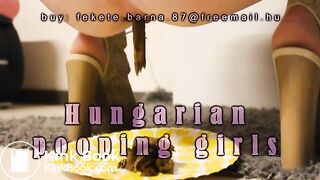 Hungarian pooping girls