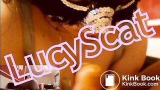 Gagging Blowjob, dirty Handjob and shit smeared dildo!  LucyScat