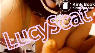 Gagging Blowjob, dirty Handjob and shit smeared dildo!  LucyScat