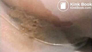 Woman shit in white pantyhose