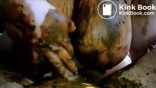 Amateur couple having messy scat sex (Clip 2)