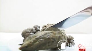 Shit on a plate and examine the shit 3