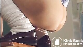 sweet girl shitting