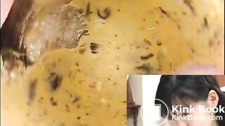 Huge load of shit by a cute japanese girl plus anal camera