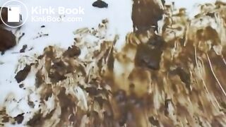 Japanese Eating her own shit