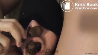 Woman poops in guy`s mouth