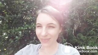 German girl shits Long turd outside