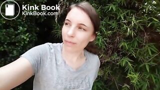 German girl shits Long turd outside