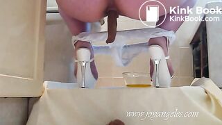 Pooping plastic ball and huge turds