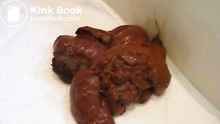 Pooping plastic ball and huge turds