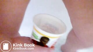 Peeing and Pooping in Cup