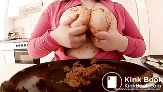 Fresh scat meal for my slave  LucyScat