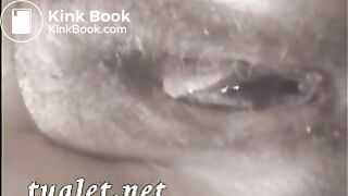 Girl with hairy hole piss and shit - Pooping and pissing gir