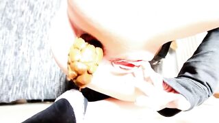 Girl Masturbating While Pooping