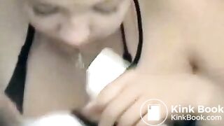 Girls with blue cap poop