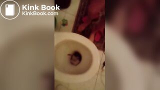 Sitting on the loo and shitting girl