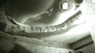 Girl squeezes out a long turd