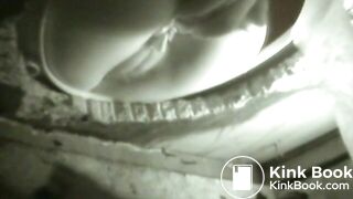 Girl squeezes out a long turd