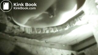 Girl squeezes out a long turd