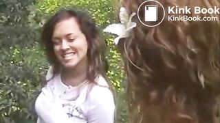 Hot Camryn and her Friend Poop in the Woods