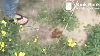 Hot Camryn and her Friend Poop in the Woods