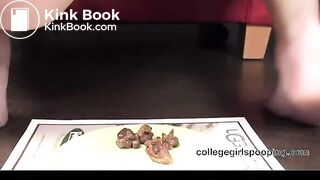 Blonde Girl Shitting On A Plate