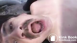 shitting in mouth on the roof
