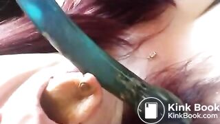 SCAT: She Cleans Her Dirty Dildo