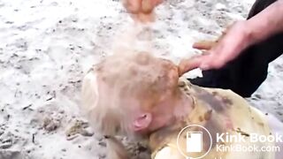 Beautiful blond scat girl