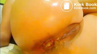 Shitting and dildo ass fucking webcam girl