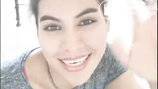 Stunningly Latina Girl Taking Shit