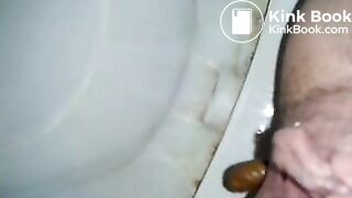 Farting and shitting on toilet