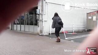 Japanese girl outdoor shit