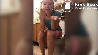 Amateur shitting on cam