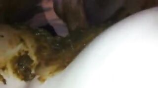 Scat Fuck Shitty Cock in Pussy Amateur Couple