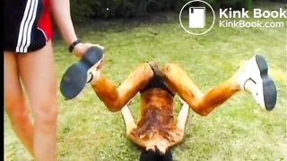 Smearign Shit In The Backyard