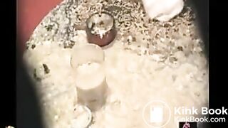 Asian girls puking in a bar