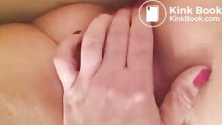 Enema expulsion, pissing and fingering in bath