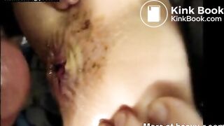 Girl Pissing With Dildo In Ass