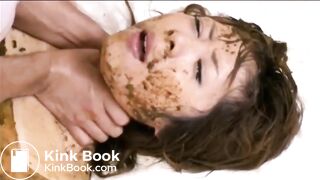 Jap slave Mizushima got scat fuck by her master