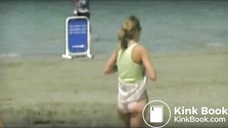 3 girls pooping on ibiza beach