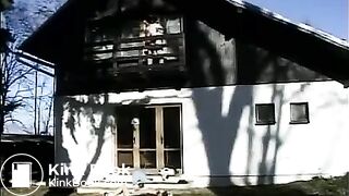 Girl shits from balcony on teenage couple
