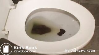 Three young girls shitting in toilet