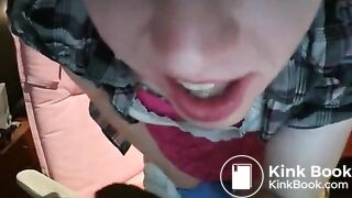 Readheaded Trap Eats Her Own Shit and Wanks