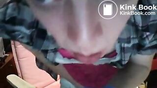 Readheaded Trap Eats Her Own Shit and Wanks