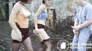 French dirty threesome in the woods