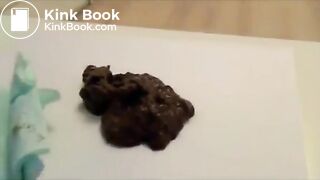 BEAUTY POOPS ON TABLE