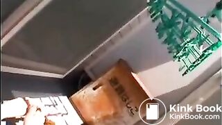 Sunshine poop on the balcony