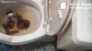 amateur mature redhead eats shit from toilet