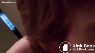 amateur mature redhead eats shit from toilet